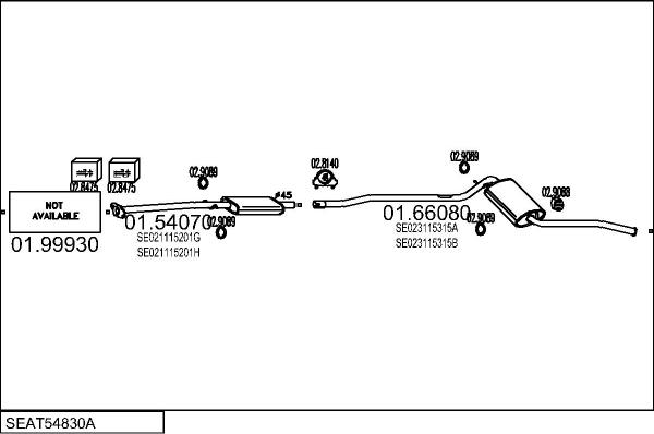 MTS SEAT54830A002877 - Система випуску ОГ autocars.com.ua