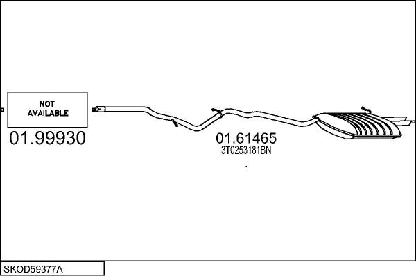 MTS SKOD59377A032788 - Система випуску ОГ autocars.com.ua