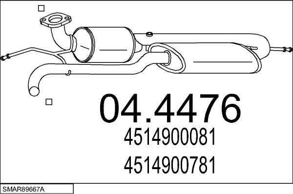 MTS SMAR89667A024547 - Система випуску ОГ autocars.com.ua