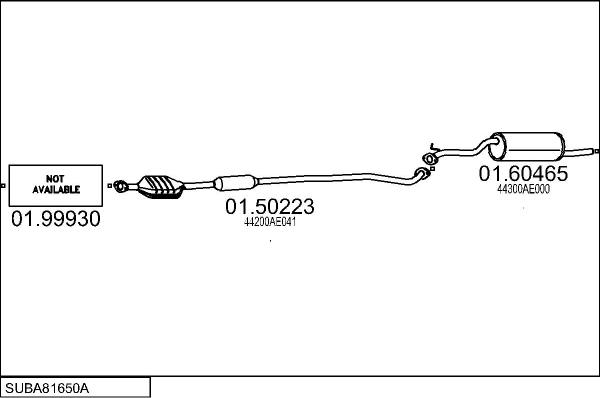 MTS SUBA81650A011246 - Система випуску ОГ autocars.com.ua