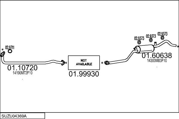 MTS SUZU04369A004513 - Система випуску ОГ autocars.com.ua