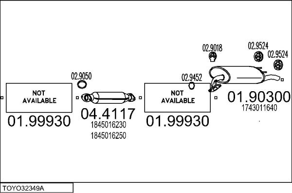 MTS TOYO32349A003634 - Система випуску ОГ autocars.com.ua