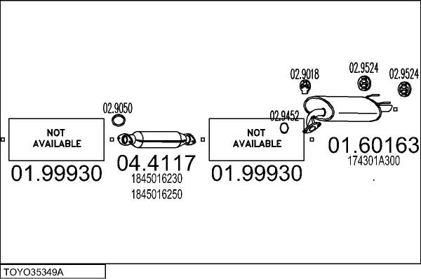 MTS TOYO35349A003635 - Система випуску ОГ autocars.com.ua
