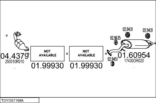 MTS TOYO57169A019245 - Система випуску ОГ autocars.com.ua