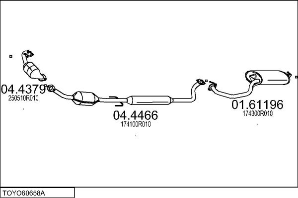 MTS TOYO60658A019247 - Система випуску ОГ autocars.com.ua