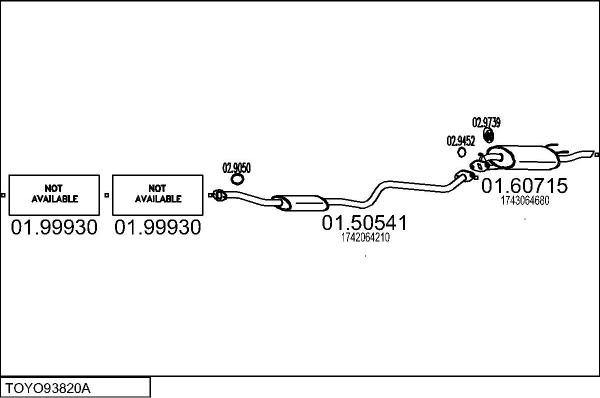 MTS TOYO93820A004809 - Система випуску ОГ autocars.com.ua