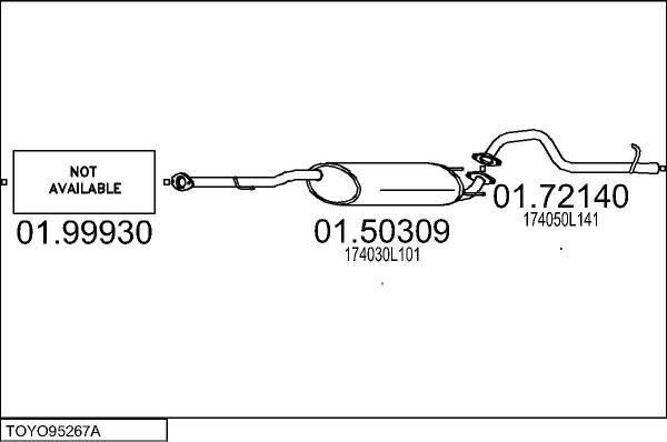 MTS TOYO95267A034581 - Система випуску ОГ autocars.com.ua