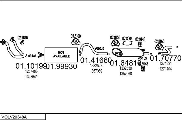 MTS VOLV20348A014438 - Система випуску ОГ autocars.com.ua