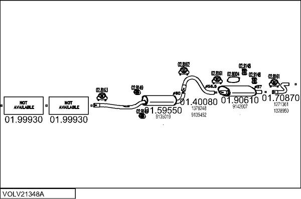 MTS VOLV21348A003990 - Система випуску ОГ autocars.com.ua