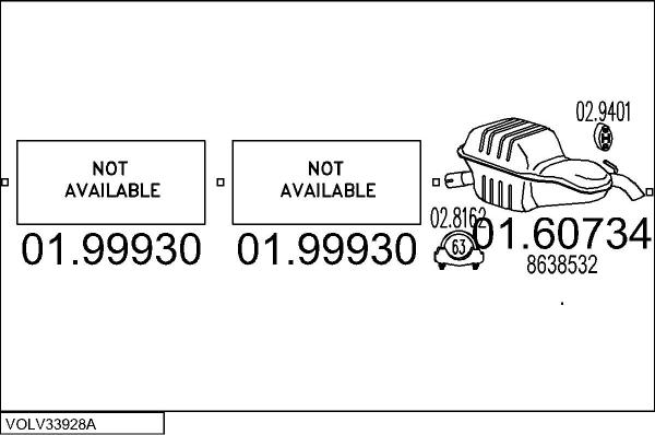 MTS VOLV33928A016995 - Система випуску ОГ autocars.com.ua