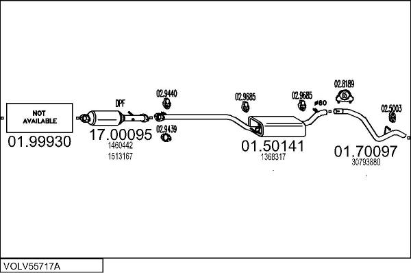 MTS VOLV55717A122902 - Система випуску ОГ autocars.com.ua