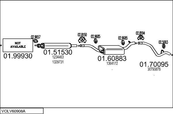 MTS VOLV60908A027618 - Система випуску ОГ autocars.com.ua