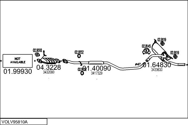 MTS VOLV95810A002823 - Система випуску ОГ autocars.com.ua