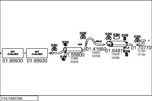 MTS VOLV99578A006924 - Система випуску ОГ autocars.com.ua