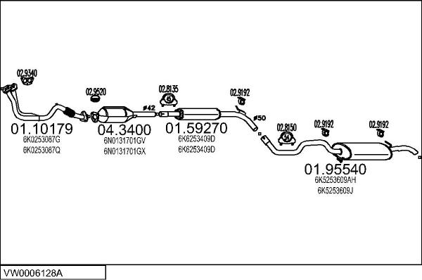 MTS VW0006128A132289 - Система випуску ОГ autocars.com.ua