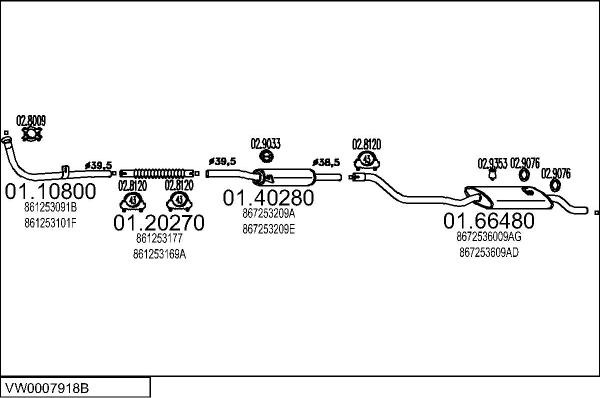 MTS VW0007918B010733 - Система випуску ОГ autocars.com.ua