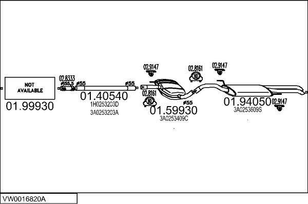 MTS VW0016820A005276 - Система випуску ОГ autocars.com.ua