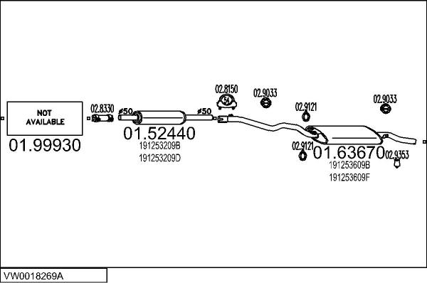 MTS VW0018269A001662 - Система випуску ОГ autocars.com.ua