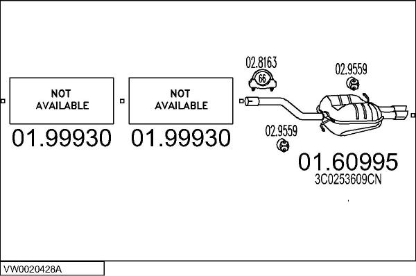MTS VW0020428A031972 - Система випуску ОГ autocars.com.ua