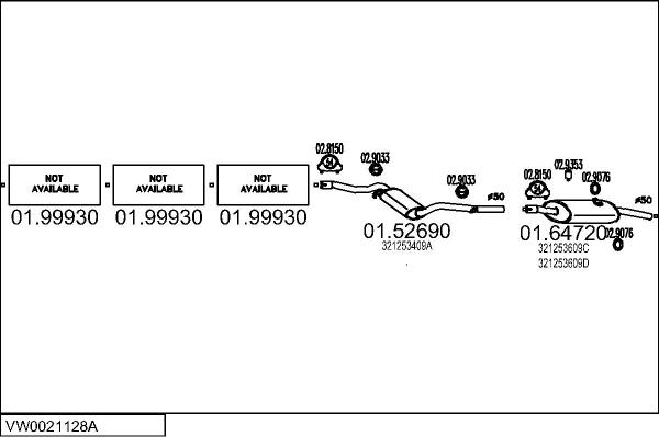 MTS VW0021128A005027 - Система випуску ОГ autocars.com.ua