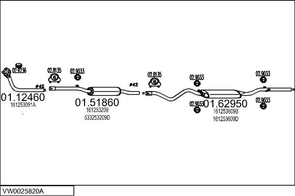 MTS VW0025820A006049 - Система випуску ОГ autocars.com.ua