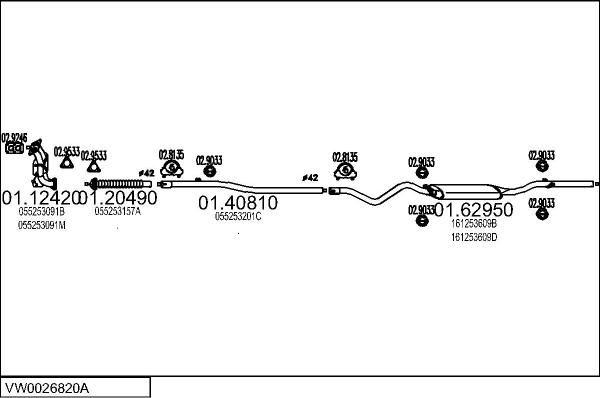 MTS VW0026820A001638 - Система випуску ОГ autocars.com.ua