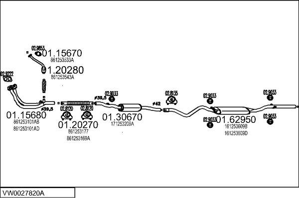 MTS VW0027820A001638 - Система випуску ОГ autocars.com.ua