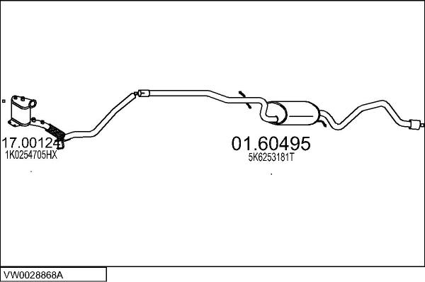 MTS VW0028868A133510 - Система випуску ОГ autocars.com.ua