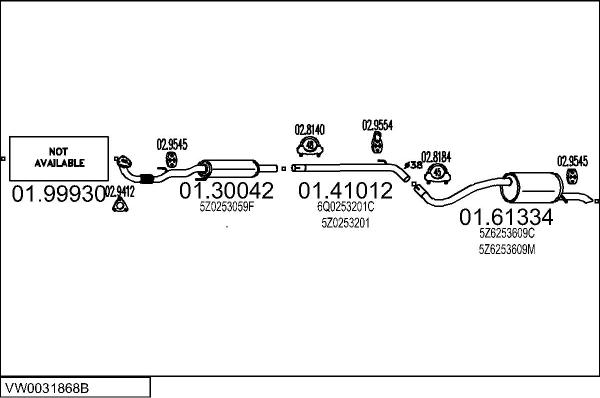 MTS VW0031868B133564 - Система випуску ОГ autocars.com.ua