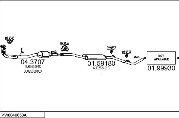 MTS VW0040658A010592 - Система випуску ОГ autocars.com.ua