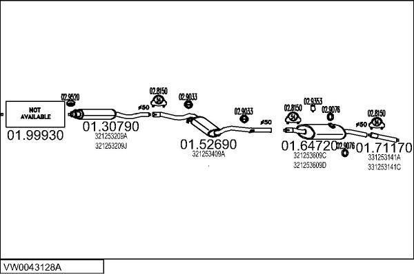 MTS VW0043128A001930 - Система випуску ОГ autocars.com.ua