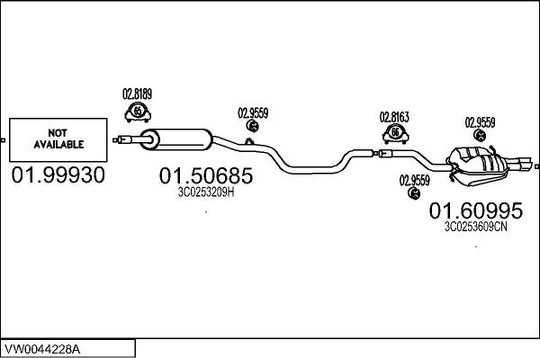 MTS VW0044228A028570 - Система випуску ОГ autocars.com.ua