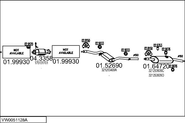 MTS VW0051128A001698 - Система випуску ОГ autocars.com.ua