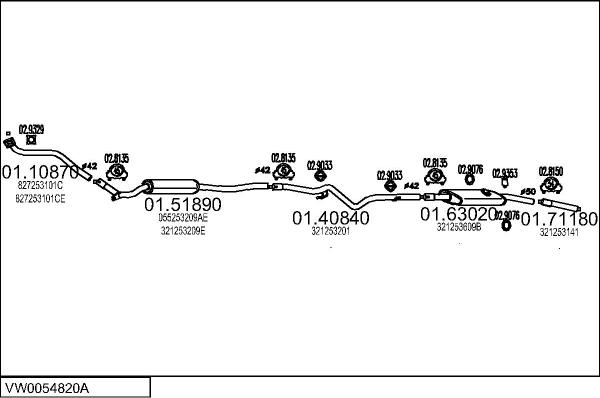 MTS VW0054820A001935 - Система випуску ОГ autocars.com.ua