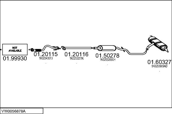 MTS VW0056878A007752 - Система випуску ОГ autocars.com.ua