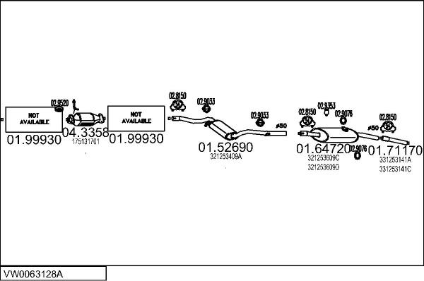 MTS VW0063128A001694 - Система випуску ОГ autocars.com.ua