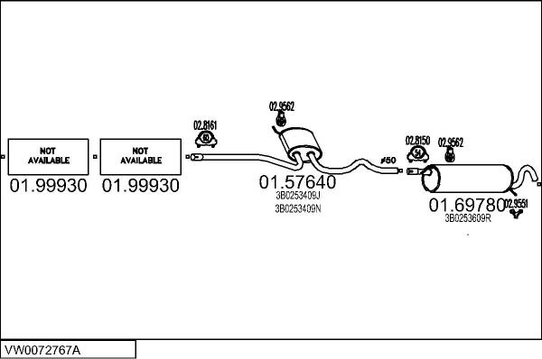 MTS VW0072767A016306 - Система випуску ОГ autocars.com.ua