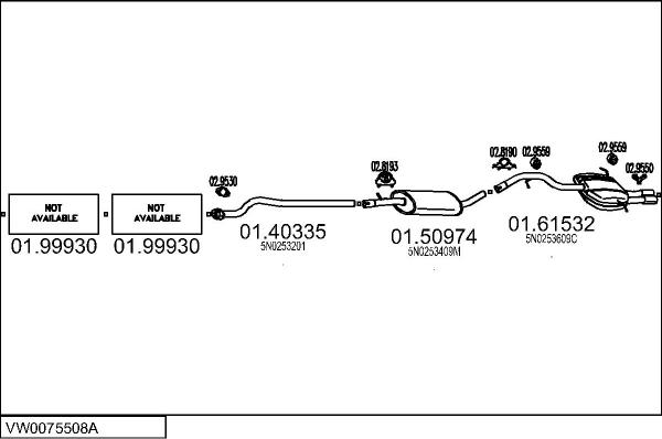 MTS VW0075508A010929 - Система випуску ОГ autocars.com.ua