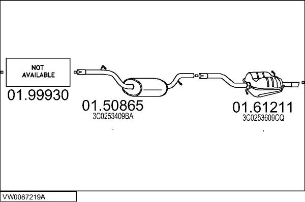MTS VW0087219A018730 - Система випуску ОГ autocars.com.ua