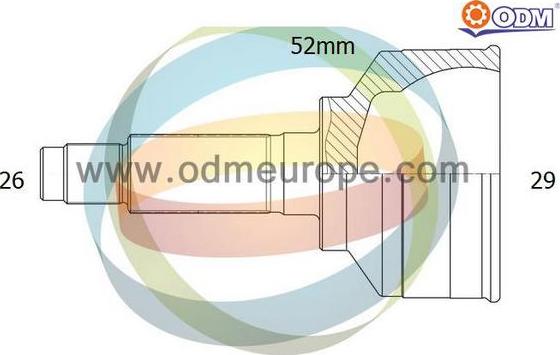 Multiparts 12-050436 - Шарнірний комплект, ШРУС, приводний вал autocars.com.ua