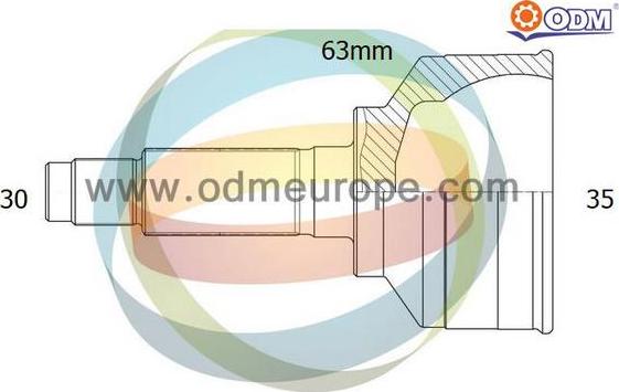 Multiparts 12-200002 - Шарнірний комплект, ШРУС, приводний вал autocars.com.ua