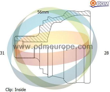 Multiparts 12-341961 - Шарнірний комплект, ШРУС, приводний вал autocars.com.ua