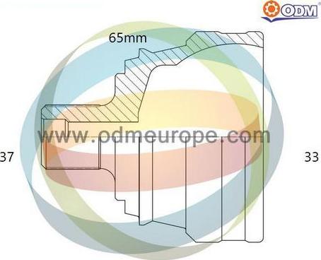 Multiparts 12-341968 - Шарнірний комплект, ШРУС, приводний вал autocars.com.ua