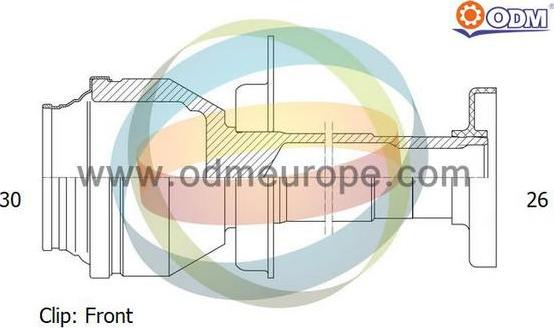 Multiparts 14-216099 - Шарнірний комплект, ШРУС, приводний вал autocars.com.ua