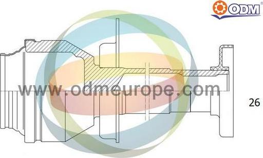 Multiparts 14-216107 - Шарнірний комплект, ШРУС, приводний вал autocars.com.ua