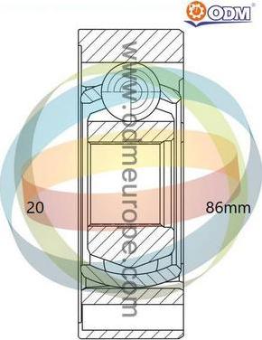 Multiparts 14-216131 - Шарнірний комплект, ШРУС, приводний вал autocars.com.ua