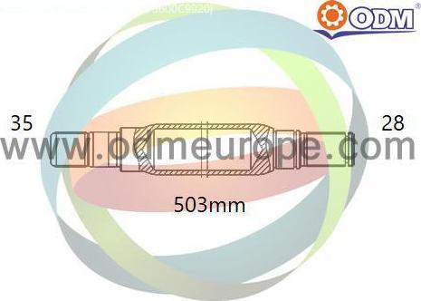 Multiparts 16-350010 - напівосьові вал, диференціал autocars.com.ua