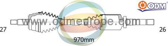 Multiparts 18-012880 - Приводний вал autocars.com.ua