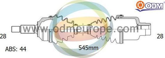 Multiparts 18-052381 - Приводний вал autocars.com.ua