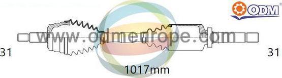 Multiparts 18-052640 - Приводний вал autocars.com.ua